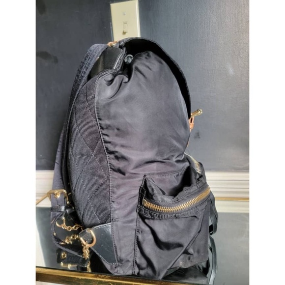 Authentic BURBERRY Nylon Large Rucksack Backpack Black/Brown - Picture 8 of 12